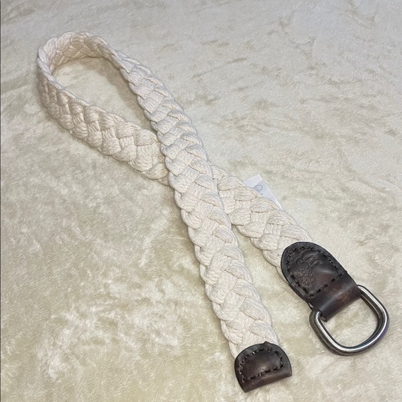 Braided Cream and Brown Belt - Picture 3 of 6